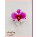 Lila orchideás kitűző, bokréta 