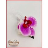 Lila orchideás kitűző, bokréta 