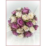 Lila-pasztell örök-csokor 24 szálas 