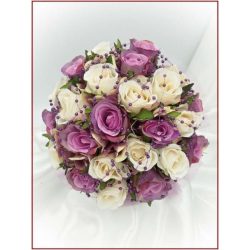 Lila-pasztell örök-csokor 24 szálas 