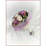 Lila-pasztell örök-csokor 24 szálas 