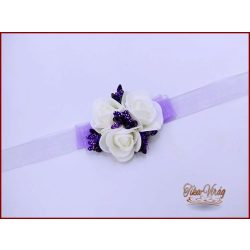 Csuklódísz fehér-lila 