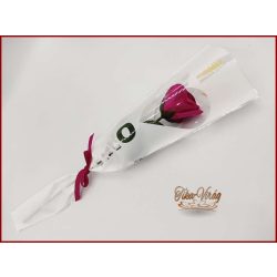 Pink színű szappanrózsa díszcsomagolásban 