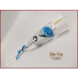 Kék színű szappanszegfű díszcsomagolásban 