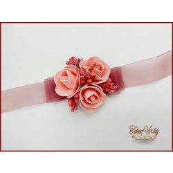 Csuklódísz barack-mályva 