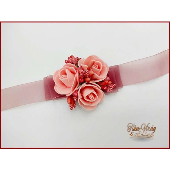 Csuklódísz barack-mályva 