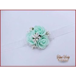 Csuklódísz menta zöld-fehér 