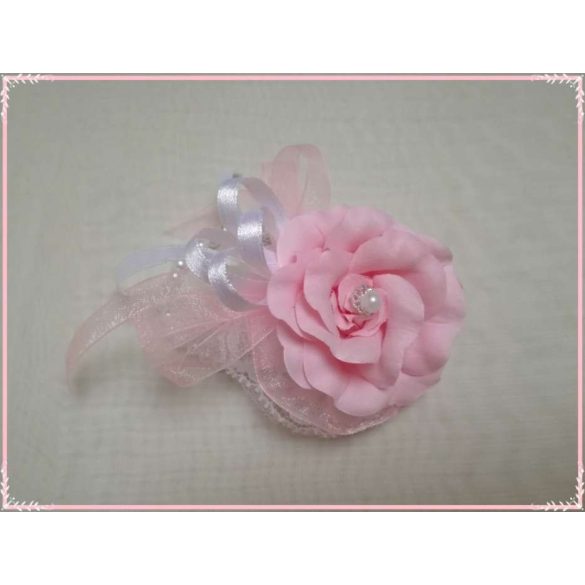 Csuklódísz Fehér-rózsaszín 
