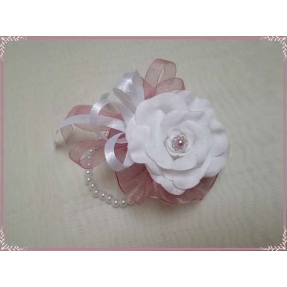 Csuklódísz Mályva-fehér 