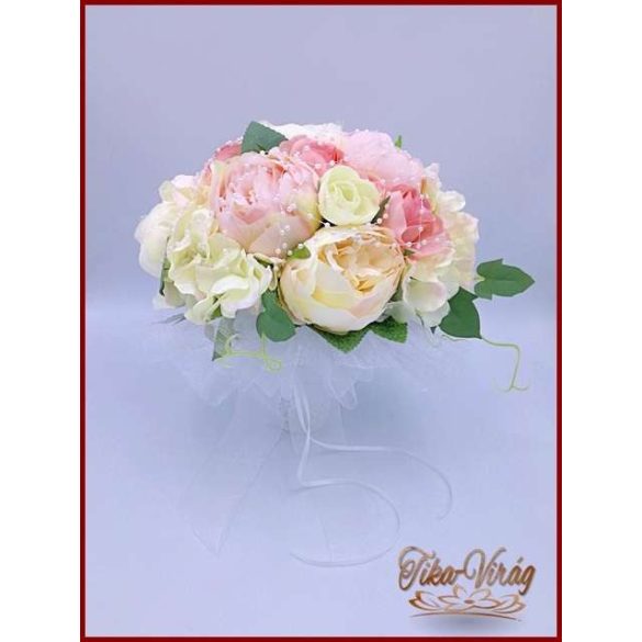 VINTAGE RÓZSASZÍN Peóniás Örök-csokor 