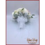 VINTAGE RÓZSASZÍN PEÓNIÁS ÖRÖK-CSOKOR+KITŰZŐVEL 