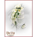 18 SZÁL FEHÉR KÁLÁS ÖRÖK-CSOKOR+kitűzővel 