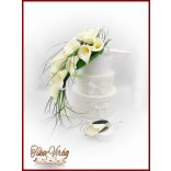 18 SZÁL FEHÉR KÁLÁS ÖRÖK-CSOKOR+kitűzővel 