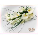 18 SZÁL FEHÉR KÁLÁS ÖRÖK-CSOKOR+kitűzővel 