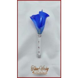 Király-kék Kála kitűző, bokréta 