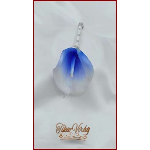 White-Blue, Kék-fehér kálás kitűző, bokréta 