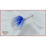 White-Blue, Kék-fehér kálás kitűző, bokréta 