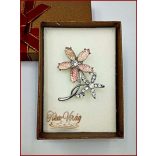 Brosstű Díszdobozban Rózsaszín-virág 