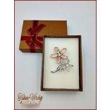 Brosstű Díszdobozban Rózsaszín-virág 