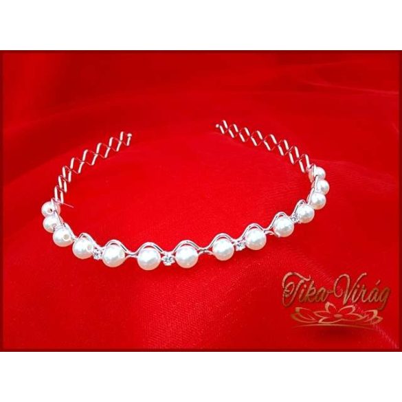 HAJRÁF FEHÉR GYÖNGYÖS-STRASSZKÖVEKKEL 203432.