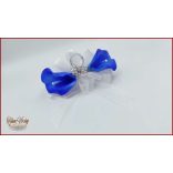 2 virágos Király-kék kálás csuklódísz gyöngysoros pánttal 