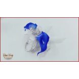 2 virágos Király-kék kálás csuklódísz gyöngysoros pánttal 