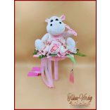 Ovis ballagási örök csokor – vízilovas, lepkés, egyedi ajándék kislánynak