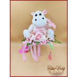 Ovis ballagási örök csokor – vízilovas, lepkés, egyedi ajándék kislánynak