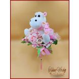 Ovis ballagási örök csokor – vízilovas, lepkés, egyedi ajándék kislánynak