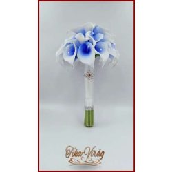 30 virágos White-Blue, Kék-fehér kálás örök-csokor 