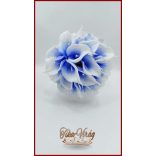 30 virágos White-Blue, Kék-fehér kálás örök-csokor 