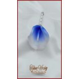 30 virágos White-Blue kálás örök-csokor + kitűzővel 