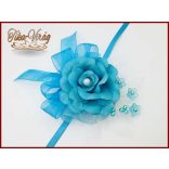 Csuklódísz Türkiz-fehér