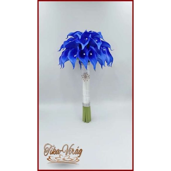 30 virágos Király-kék kálás örök-csokor 