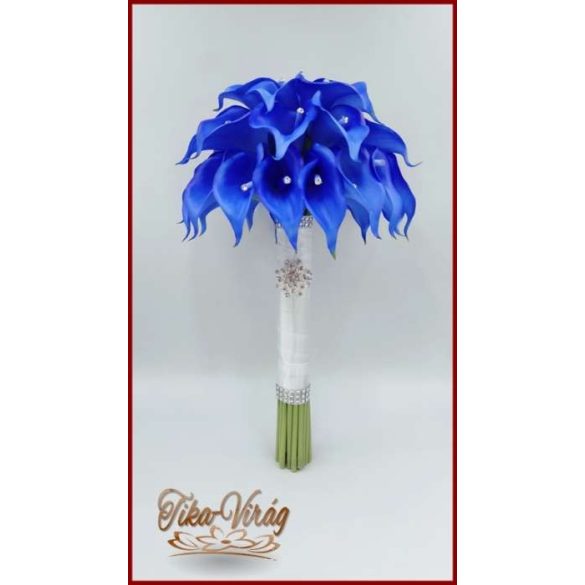 30 virágos Király-kék kálás örök-csokor 
