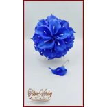 30 virágos Király-kék kálás örök-csokor + kitűzővel 