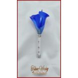 30 virágos Király-kék kálás örök-csokor + kitűzővel 