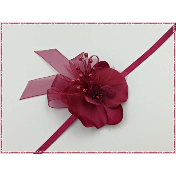 Csuklódísz Bordó Orchideás 