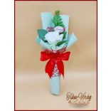 Fehér nagy szappanrózsa táblácskával díszcsomagolásban 