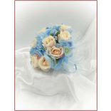 Barack rózsás-kék hortenziás Örök-csokor 12 virágos 