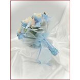 Barack rózsás-kék hortenziás Örök-csokor 12 virágos 