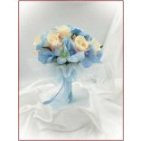 Barack rózsás-kék hortenziás Örök-csokor 12 virágos 