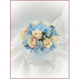 Barack rózsás-kék hortenziás Örök-csokor 12 virágos 