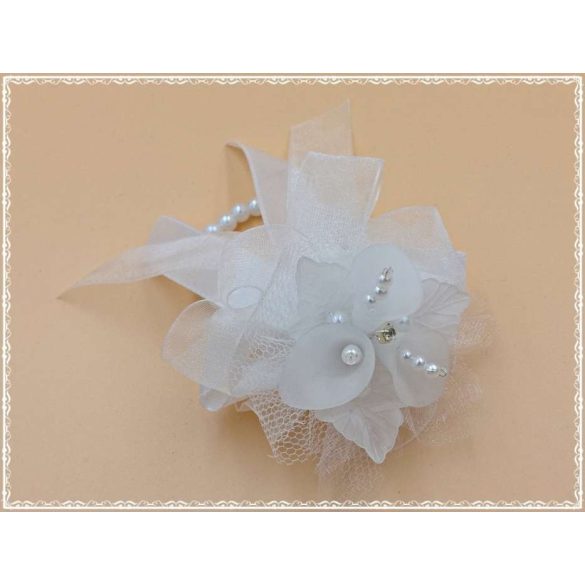 Fehér Csuklódísz fehér Kálás  Gyöngyös-pánttal