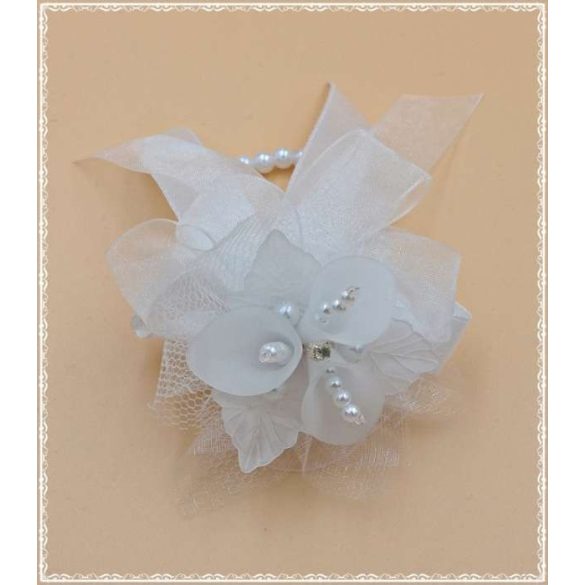 Fehér Csuklódísz fehér Kálás  Gyöngyös-pánttal