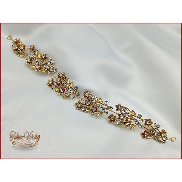 Strasszos Hajdísz arany színű 213334.