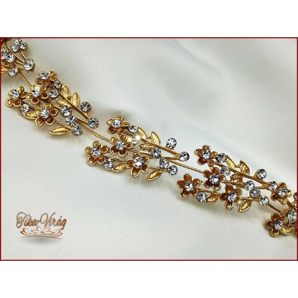 Strasszos Hajdísz arany színű 213334.