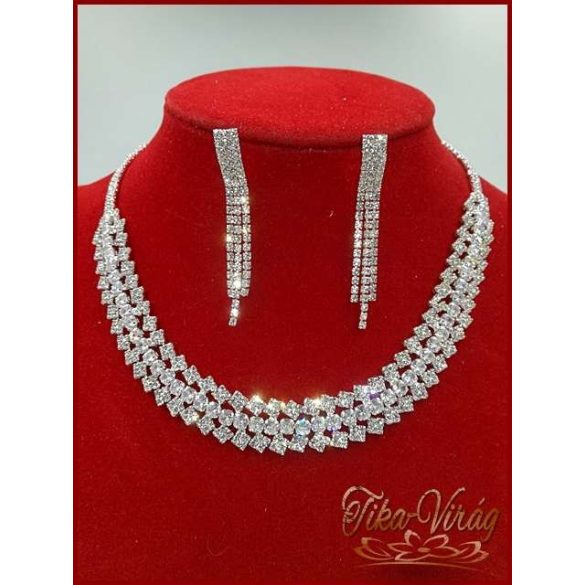 Nyakék-szett cirkónia kövekkel 214024.