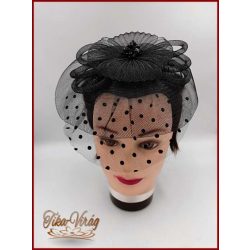 Fekete Sisak, alkalmi elegáns kalap 