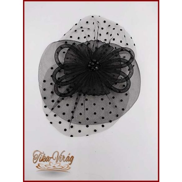 Fekete Sisak, alkalmi elegáns kalap 